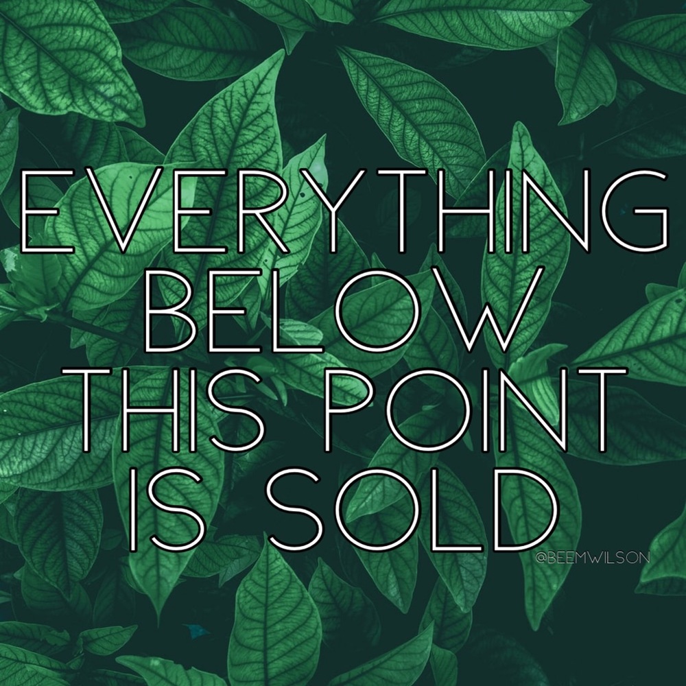 EVERYTHING ⬇️ SOLD